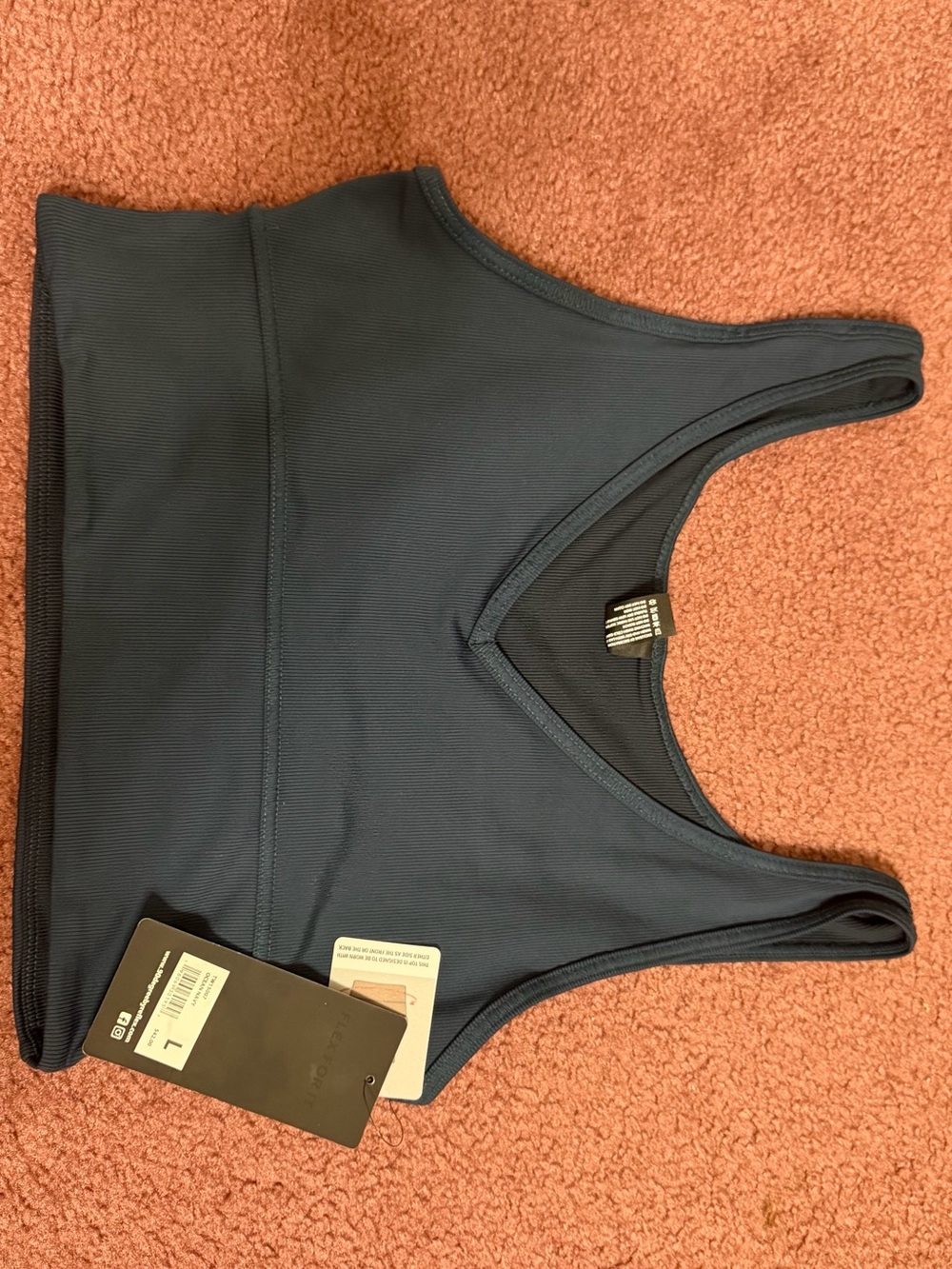 90 Degree By Reflex Navy Blue Sports Bra